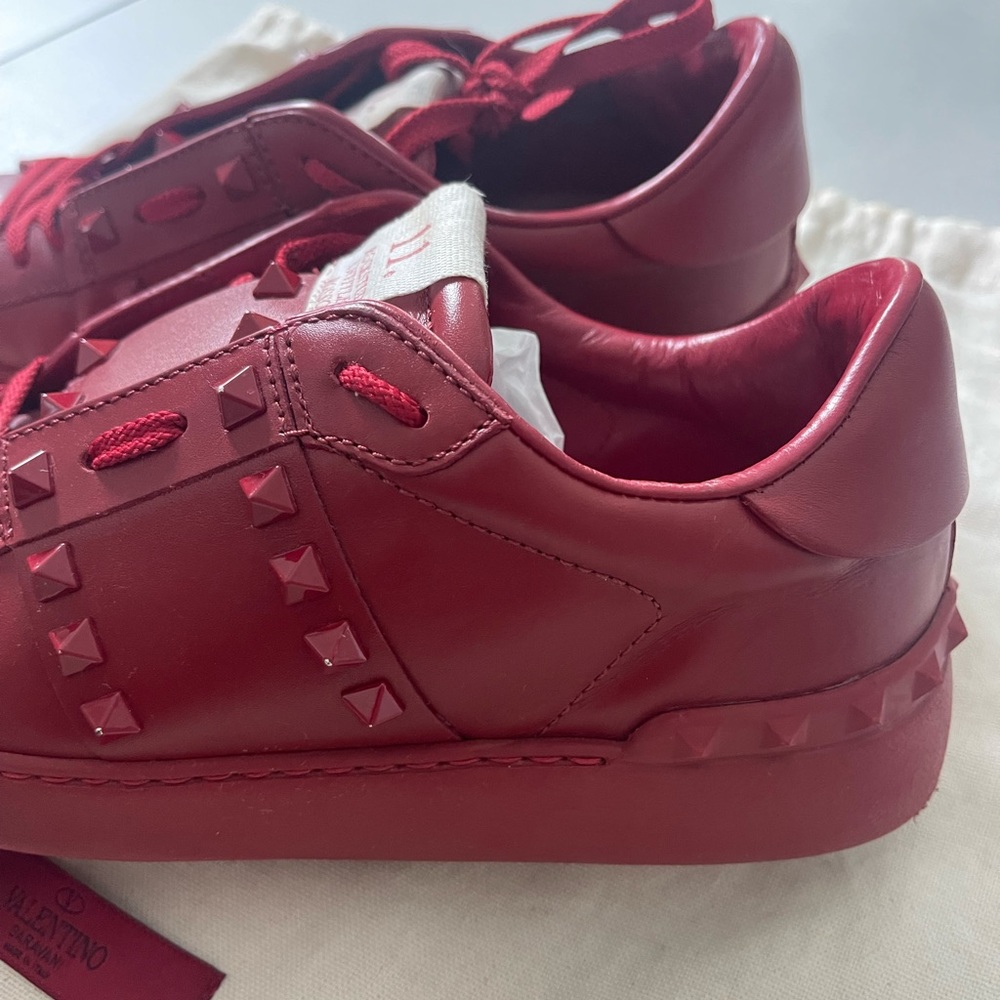 Red VALENTINO GARAVANI ROCKSTUD UNTITLED ROSSO Sneakers 11. Size 38,5 - Picture 2 of 14